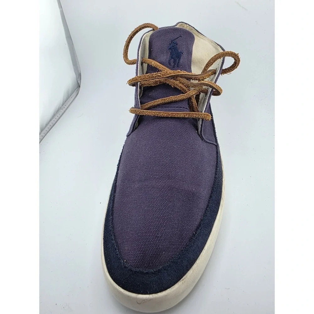 Polo Ralph Lauren Erwin Chukka Sneakers Boots Navy Canvas Men's 11.5D